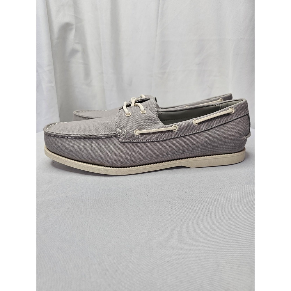 Club Room Men's Elliot Lace-Up Boat Shoes Loafers Grey Size 7.5 M NWT - Picture 4 of 10